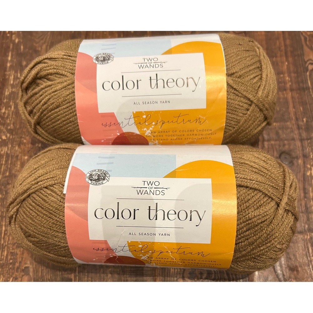 Lion Brand Two of Wands Color Theory Yarn Nutmeg 124AD 2 Skeins Medium 4 Acrylic